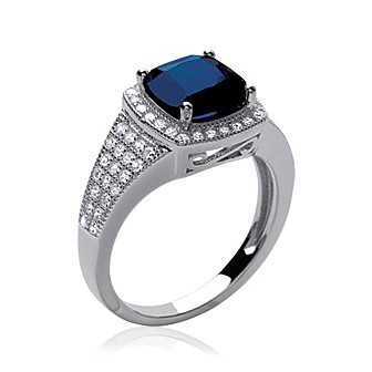 Bague argent 925/000 rhodiée oz micro serti