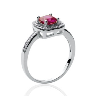 Bague argent 925/000 rhodiée oz micro serti