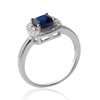 Bague argent 925/000 rhodiée oz micro serti