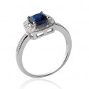 Bague argent 925/000 rhodiée oz micro serti