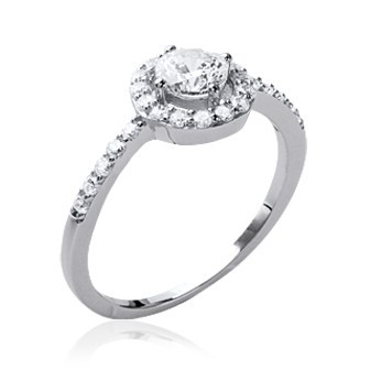 Bague argent 925/000 rhodiée oz micro serti