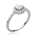 Bague argent 925/000 rhodiée oz micro serti