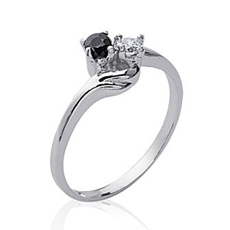 Bague argent 925/000 rhodiée oz pierres véritables