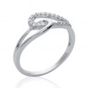 Bague argent 925/000 rhodiée oz