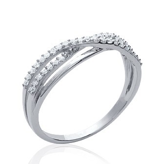 Bague argent 925/000 rhodiée oz