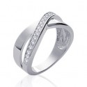 Bague argent 925/000 rhodiée oz