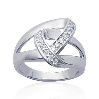 Bague argent 925/000 rhodiée oz