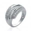 Bague argent 925/000 rhodiée oz