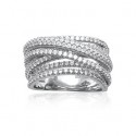 Bague argent 925/000 rhodiée oz micro serti
