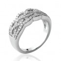 Bague argent 925/000 rhodiée oz micro serti