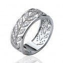 Bague argent 925/000 rhodiée oz