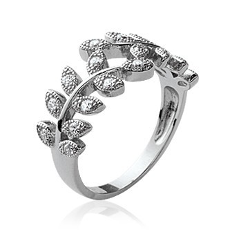 Bague argent 925/000 rhodiée oz micro serti