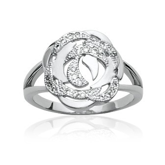 Bague argent 925/000 rhodiée oz micro serti