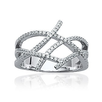 Bague argent 925/000 rhodiée oz micro serti