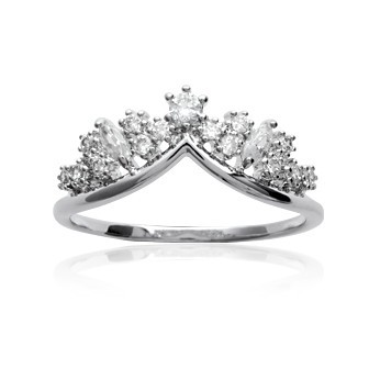 Bague argent 925/000 rhodiée oz