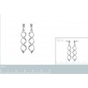 Boucles d'oreilles argent 925/000 rhodiée