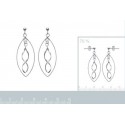 Boucles d'oreilles argent rhodiée 925/000