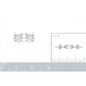Boucles d'oreilles argent 925/000 rhodiée oz 