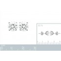 Boucles d'oreilles argent 925/000 rhodiée oz