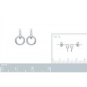 Boucles d'oreilles argent 925/000 rhodiée oz