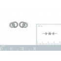 Boucles d'oreilles argent 925/000 rhodiée oz