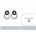 Boucles d'oreilles argent 925 rhodiée oz micro serti