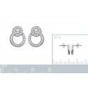 Boucles d'oreilles argent 925/000 rhodiée oz micro serti 