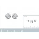Boucles d'oreilles argent 925/000 rhodiée oz