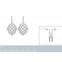Boucles d'oreilles argent 925 rhodiée oz micro serti