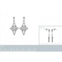 Boucles d'oreilles argent 925/000 rhodiée oz micro serti