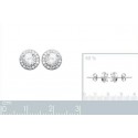 Boucles d'oreilles argent 925/000 rhodiée oz micro serti