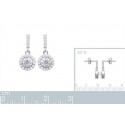 Boucles d'oreilles argent 925 rhodiée oz micro serti