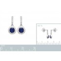 Boucles d'oreilles argent 925/000 rhodiée oz micro serti