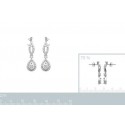 Boucles d'oreilles argent 925/000 rhodiée oz micro serti