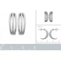Boucles d'oreilles argent 925/000 rhodiée oz micro serti