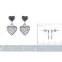 Boucles d'oreilles argent 925/000 rhodiée oz