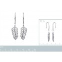 Boucles d'oreilles argent 925/000 rhodiée oz micro serti