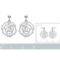 Boucles d'oreilles argent 925/000 rhodiée oz 