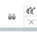 Boucles d'oreilles argent 925/000 rhodiée perles biwa 