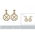 Boucles d'oreilles plaqué or 750/000 3 microns 
