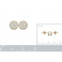 Boucles d'oreilles plaqué or 750/000 3 microns bicolore oz