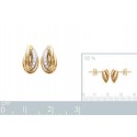 Boucles d'oreilles plaqué-or 750/000 3 microns bicolore oz