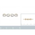 Boucles d'oreilles plaqué or 750/000 3 microns bicolore oz 