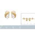 Boucles d'oreilles plaqué or 750/000 3 microns oz