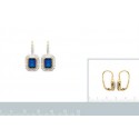 Boucles d'oreilles plaqué or 750/000 3 microns bicolore oz micro serti