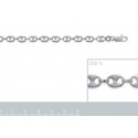 Bracelet argent 925/000 maille grains de café 