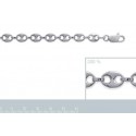 Chaîne argent 925/000 maille grains de café 