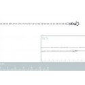 Chaîne argent 925/000 rhodiée 2 rangs réglable
