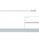 Chaîne argent 925/000 rhodiée maille forçat diamantée