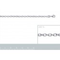 Chaîne argent 925/000 maille forçat diamantée 